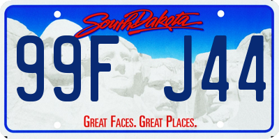 SD license plate 99FJ44