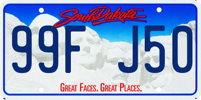 SD license plate 99FJ50