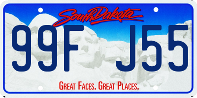 SD license plate 99FJ55