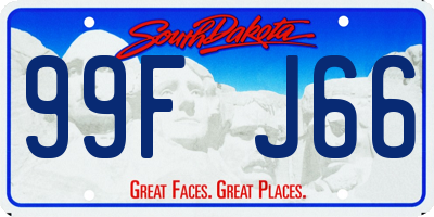 SD license plate 99FJ66