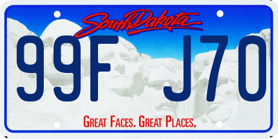 SD license plate 99FJ70