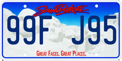 SD license plate 99FJ95