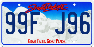 SD license plate 99FJ96