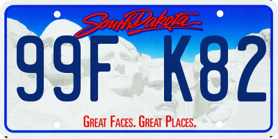 SD license plate 99FK82