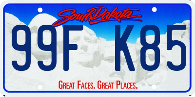 SD license plate 99FK85