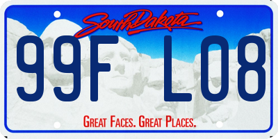 SD license plate 99FL08