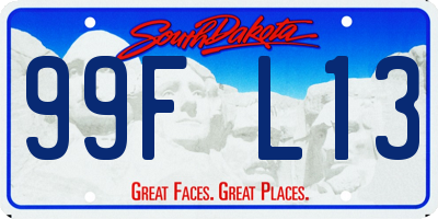 SD license plate 99FL13