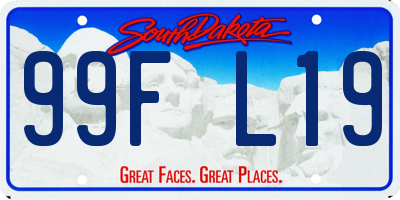 SD license plate 99FL19