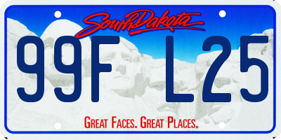 SD license plate 99FL25