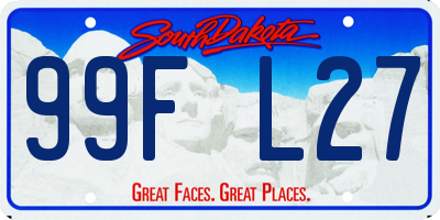SD license plate 99FL27