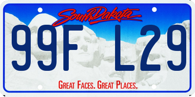 SD license plate 99FL29