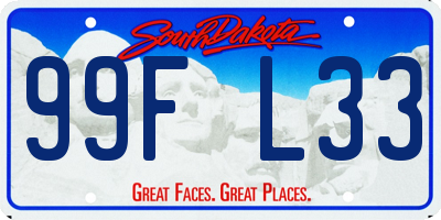 SD license plate 99FL33