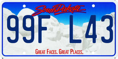 SD license plate 99FL43