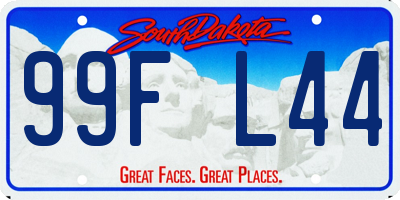 SD license plate 99FL44