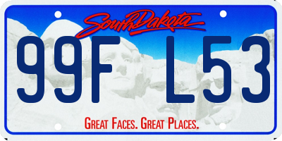 SD license plate 99FL53