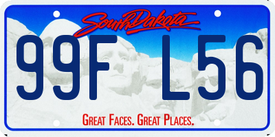 SD license plate 99FL56