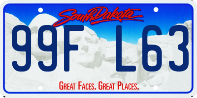 SD license plate 99FL63