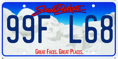 SD license plate 99FL68