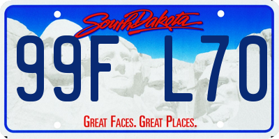 SD license plate 99FL70