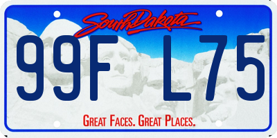 SD license plate 99FL75