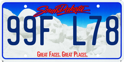 SD license plate 99FL78