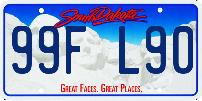 SD license plate 99FL90