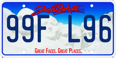 SD license plate 99FL96
