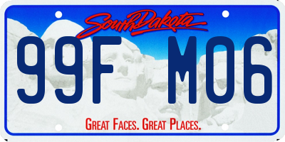 SD license plate 99FM06