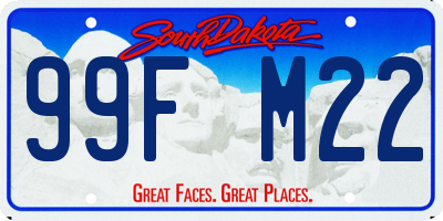 SD license plate 99FM22