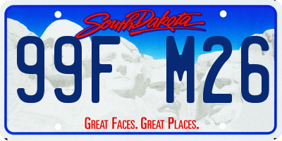 SD license plate 99FM26