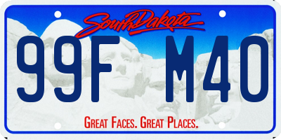 SD license plate 99FM40