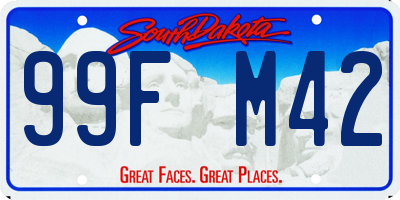 SD license plate 99FM42