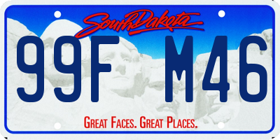 SD license plate 99FM46