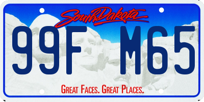 SD license plate 99FM65