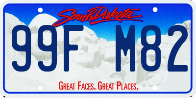 SD license plate 99FM82