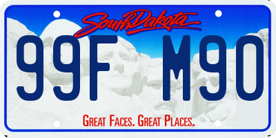 SD license plate 99FM90