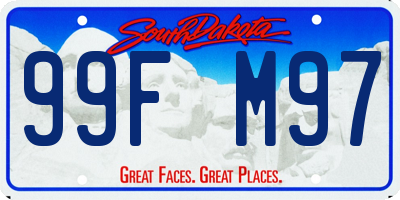 SD license plate 99FM97