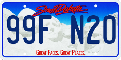 SD license plate 99FN20