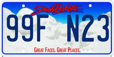 SD license plate 99FN23