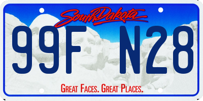 SD license plate 99FN28