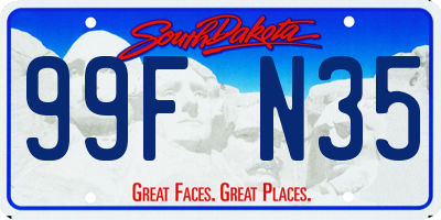 SD license plate 99FN35