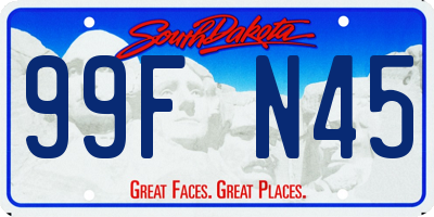 SD license plate 99FN45