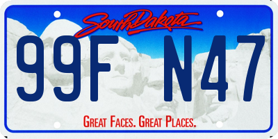 SD license plate 99FN47