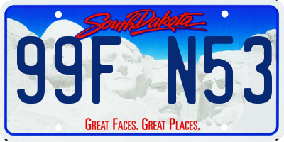 SD license plate 99FN53