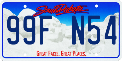 SD license plate 99FN54