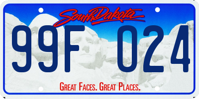 SD license plate 99FO24