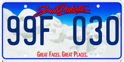 SD license plate 99FO30
