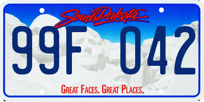 SD license plate 99FO42
