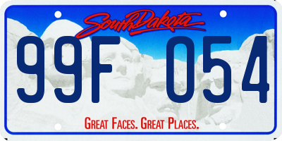 SD license plate 99FO54