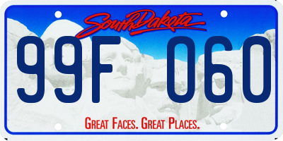 SD license plate 99FO60